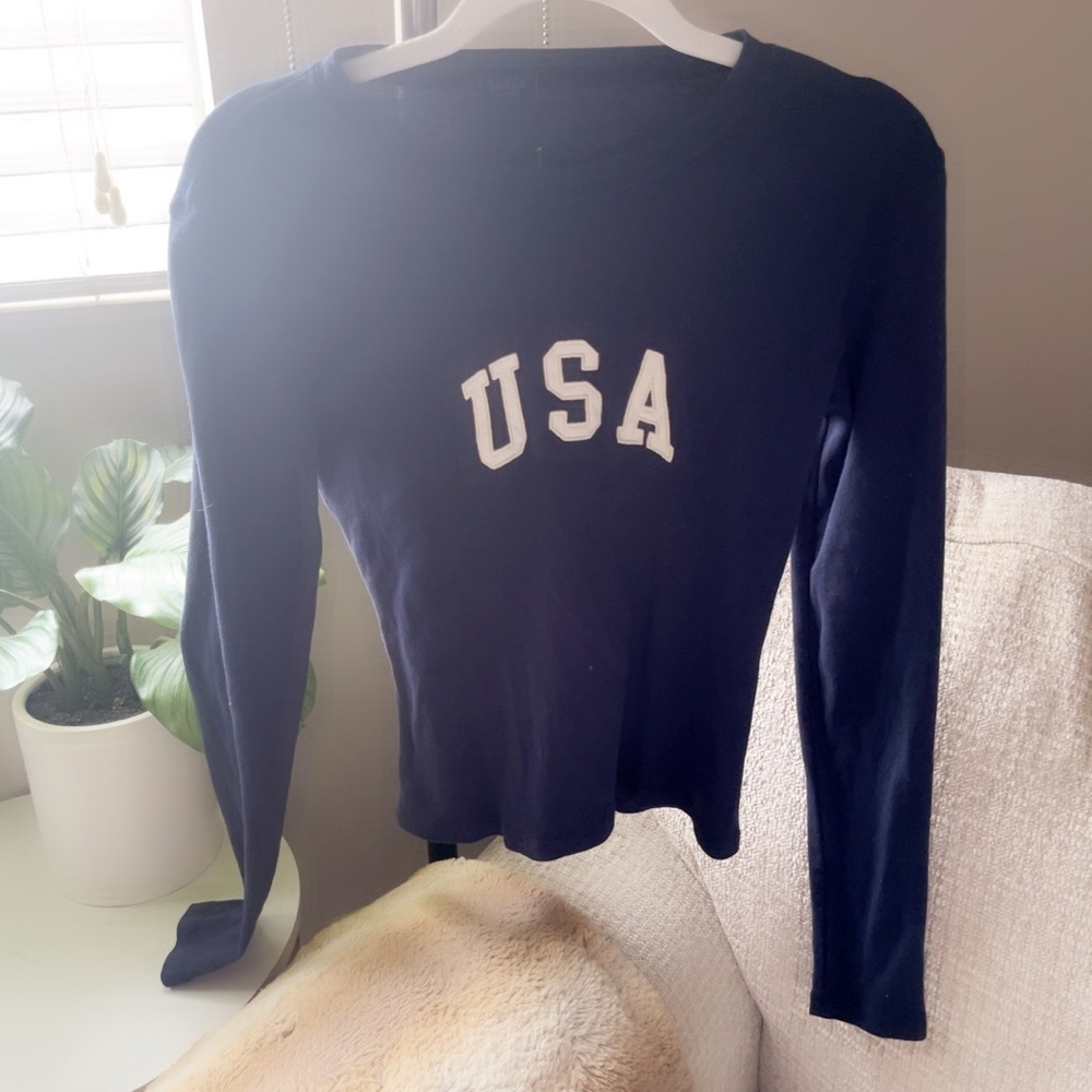 Navy Blue USA Women's Top - Picture 4 of 9